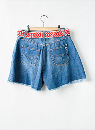 Short tissage denim taille ajustable bleu PLEASE fille