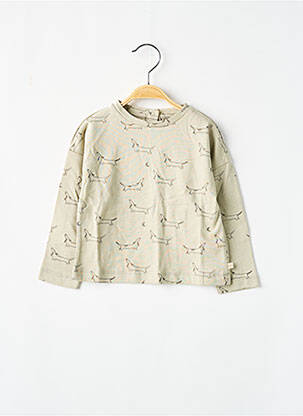 T-shirt fermeture pressionnée manches longues gris LES PETITES CHOSES garçon