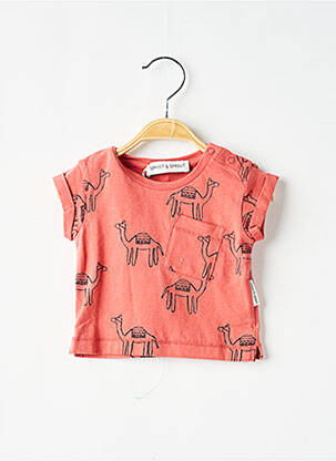 T-shirt stretch manches courtes orange SPROET & SPROUT garçon