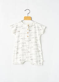 Combishort coupe droite manches courtes blanc LES PETITES CHOSES garcon