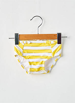 Bas de maillot de bain imprimé rayures jaune CARREMENT BEAU fille