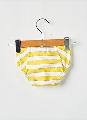 Bas de maillot de bain imprimé rayures jaune CARREMENT BEAU fille