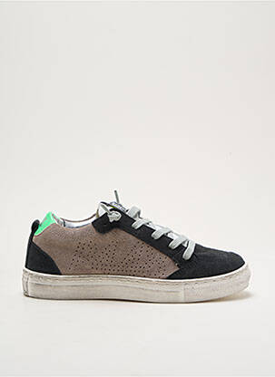 Baskets nubuck bout rond noir P448 garcon