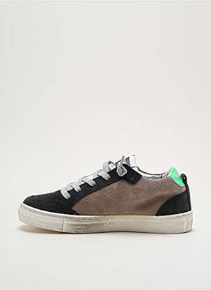 Baskets nubuck bout rond noir P448 garcon