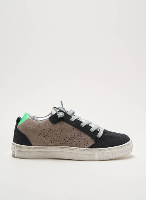 Baskets nubuck bout rond noir P448 garcon