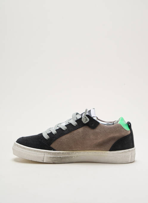 Baskets nubuck bout rond noir P448 garcon