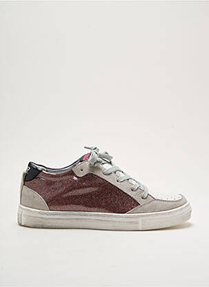 Baskets fermeture lacets bout rond gris P448 fille