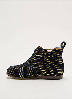 Bottines/boots tissage satiné chiquet noir CLOTAIRE fille