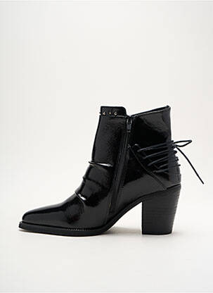 Bottines/boots matière lisse talon de 4 à 6cm noir REGARD femme