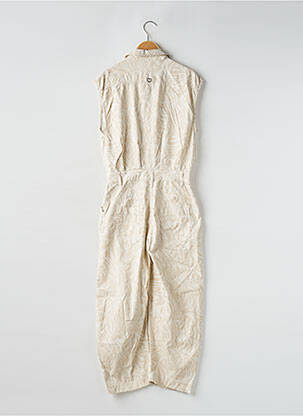 Combi-pantalon fermeture boutonnée sur le devant manches courtes beige PLEASE femme