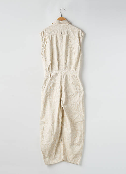 Combi-pantalon poches manches courtes beige PLEASE femme