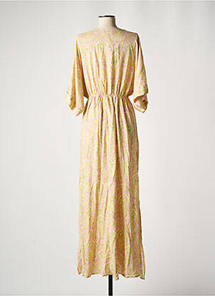 Robe longue manches courtes manches courtes vert GRACE & MILA femme