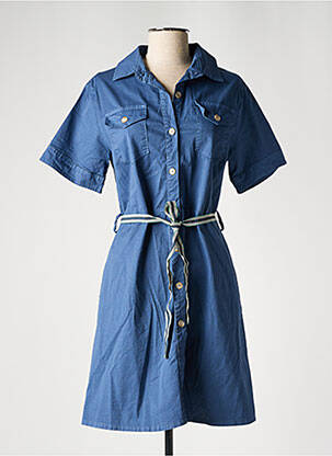 Robe courte manches courtes manches courtes bleu PAKO LITTO femme