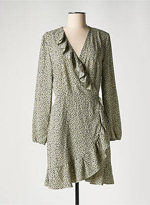 Robe courte manches longues manches longues vert ONLY femme