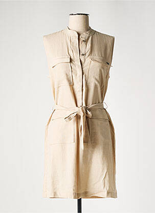 Robe courte sans manche sans manche beige PEPE JEANS femme