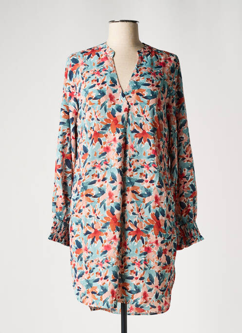 Tunique manches longues tissage crêpe vert EMMA ELLA femme