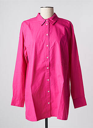 Tunique manches longues col chemisier rose ONLY femme