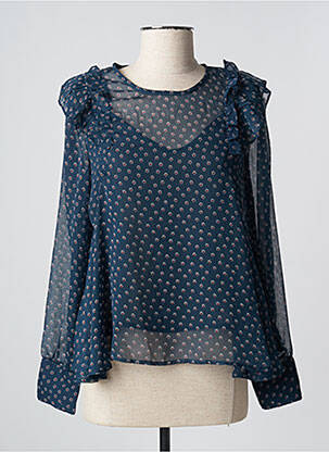 Blouse légère et transparente manches longues bleu PEPE JEANS femme