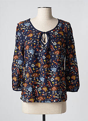 Blouse imprimé fleurs manches 3/4 bleu GRACE & MILA femme