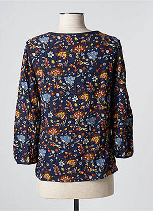 Blouse imprimé fleurs manches 3/4 bleu GRACE & MILA femme