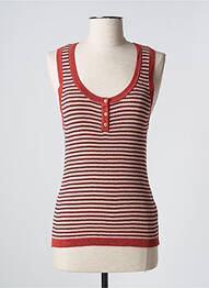 Pull stretch sans manche orange GRACE & MILA femme
