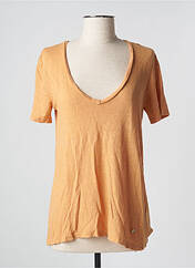 T-shirt orange PLEASE pour femme seconde vue