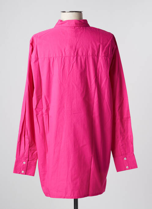 Tunique manches longues col chemisier rose ONLY femme