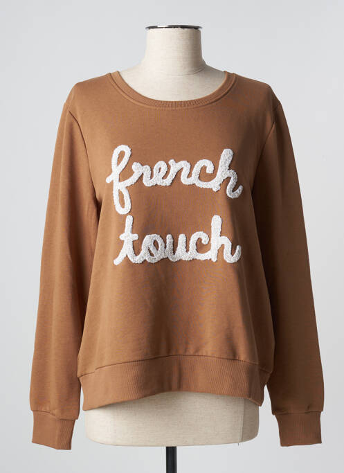 Sweat-shirt marron ONLY pour femme