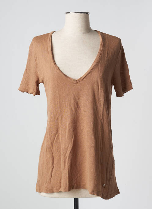 T-shirt marron PLEASE pour femme