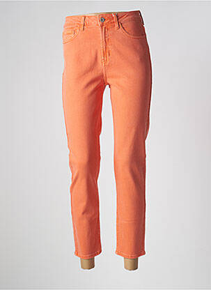 Jeans coupe droite taille haute taille haute orange ONLY femme