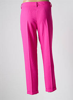 Pantalon 7/8 fermeture zippée sous rabat boutonné taille normale rose PAKO LITTO femme