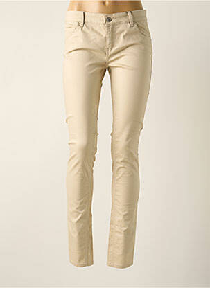 Pantalon slim taille basse taille basse beige ONLY femme