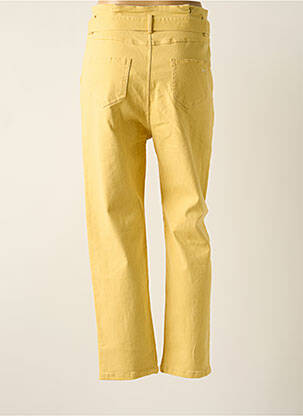 Pantalon droit coupe carotte taille haute jaune GRACE & MILA femme