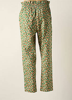 Pantalon droit stretch taille haute vert ONLY femme