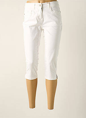 Corsaire stretch taille normale blanc DONA LISA femme
