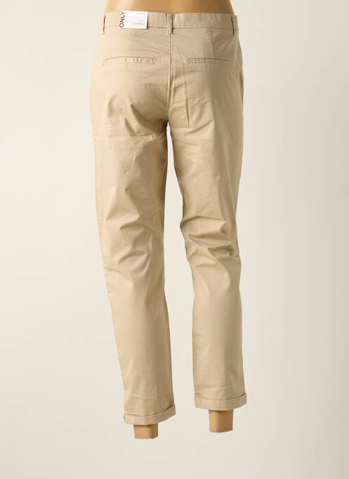 Pantalon 7/8 beige ONLY pour femme