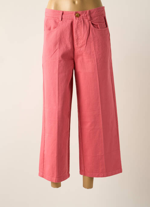 Pantalon 7/8 rose GRACE & MILA pour femme