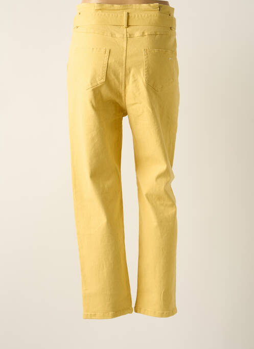 Pantalon droit jaune GRACE & MILA pour femme