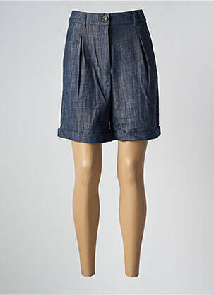 Bermuda taille haute taille haute bleu PAKO LITTO femme
