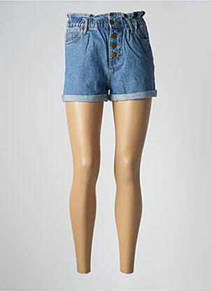 Short tissage denim taille haute bleu ONLY femme