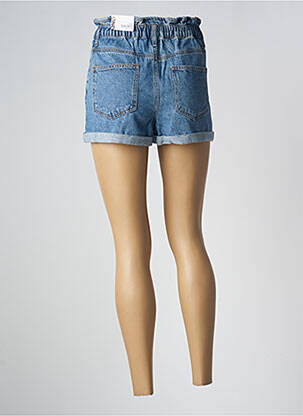 Short tissage denim taille haute bleu ONLY femme