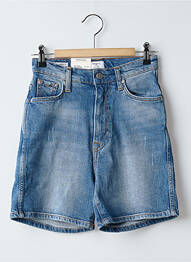Short tissage denim taille haute bleu PEPE JEANS femme