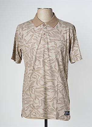 Polo tissage jersey manches courtes beige KAPORAL homme