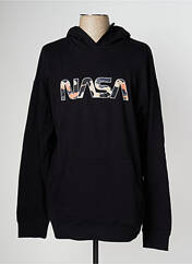 Sweat-shirt à capuche noir NASA pour homme seconde vue