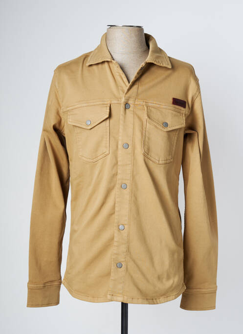 Chemise manches longues beige PEPE JEANS pour homme