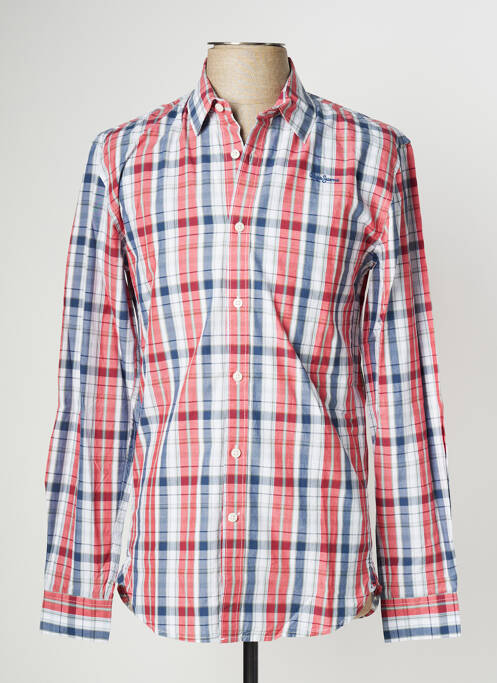 Chemise manches longues rouge PEPE JEANS pour homme