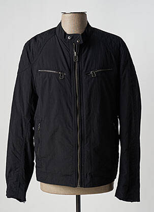 Blouson col officier noir PEPE JEANS homme