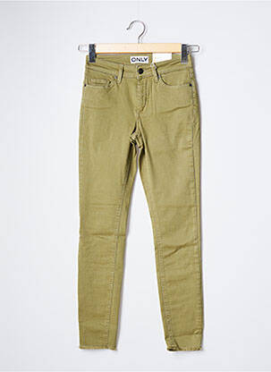 Pantalon slim poches vert ONLY femme