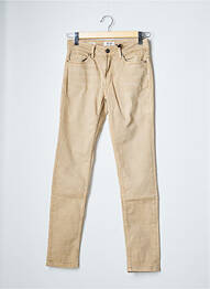 Pantalon slim fermeture zippée sous rabat boutonné beige ONLY&SONS homme