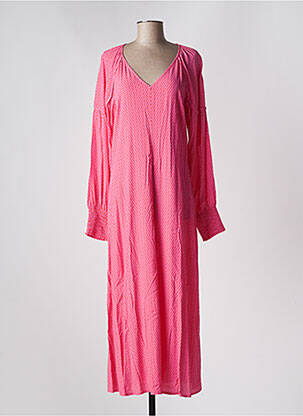 Robe longue manches longues manches longues rose PULZ JEANS femme